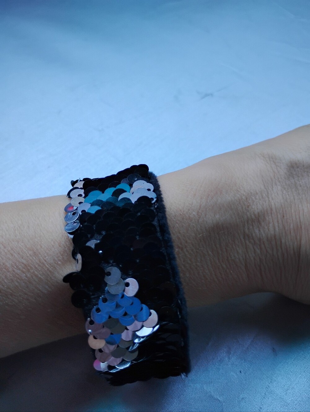 Black Sequin/Plush WoMen's Bracelet/Bending Stick - Fashion Accessory